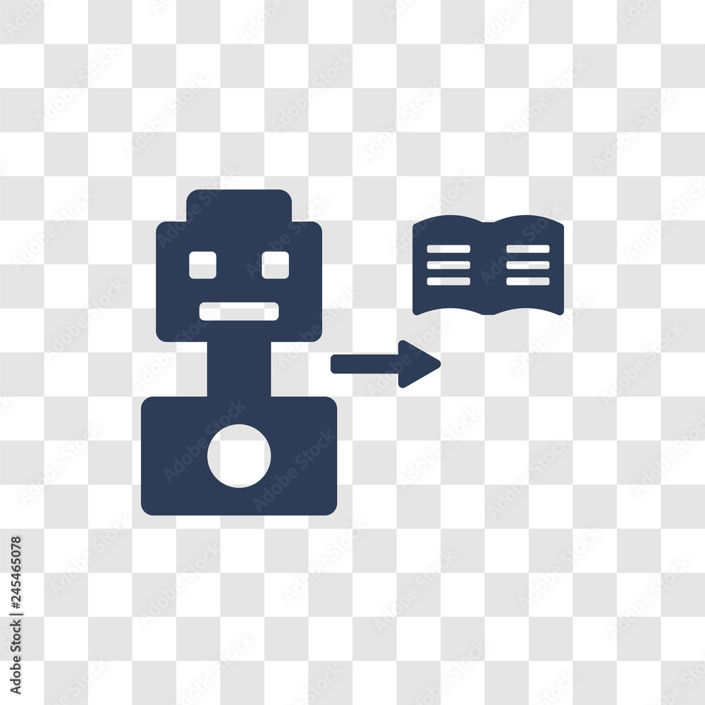 Poster unsupervised learning icon vector
