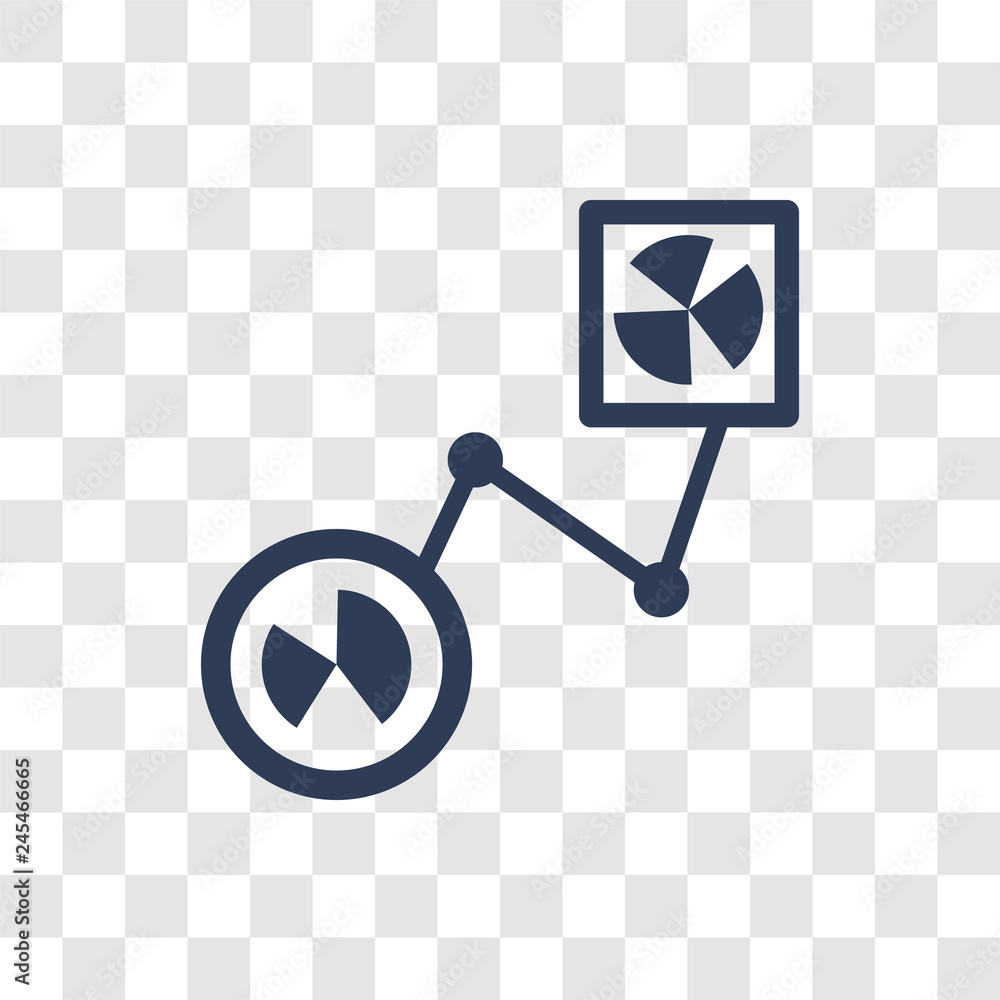 Poster data analytics flow icon vector