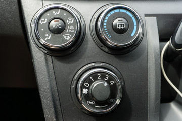 Detail of Air conditioner control in car interior