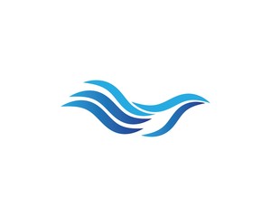 Water Wave symbol and icon Logo Template