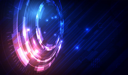 Abstract vector digital system technology concept. background illustration