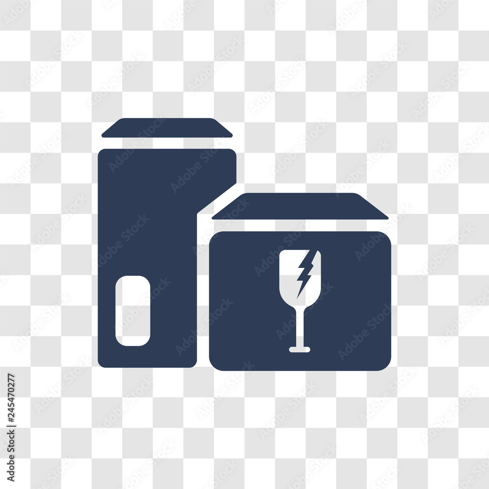 Poster fragile icon vector