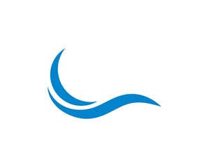 Water Wave symbol and icon Logo Template