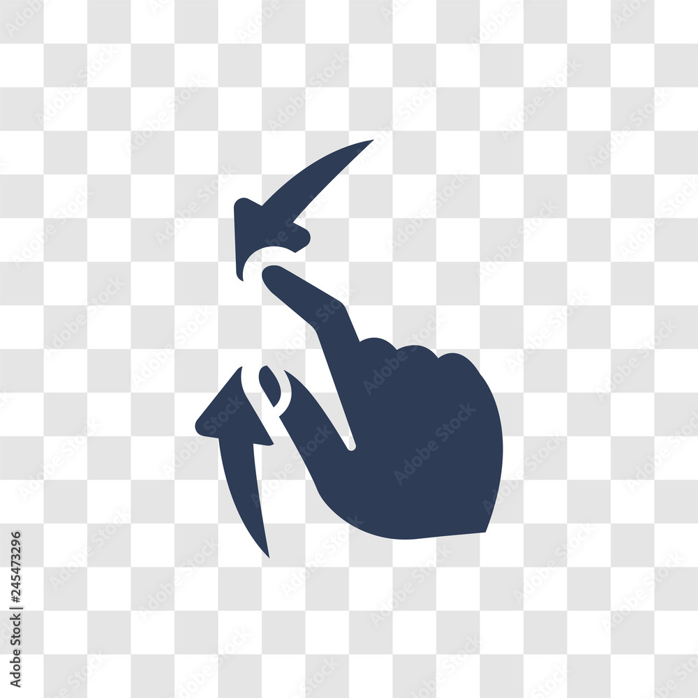 Poster touch and move gesture icon vector
