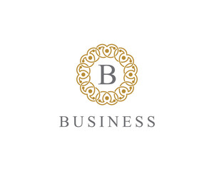 Abstract Ornament Outline Frame Logo Icon 002