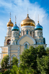 Fototapeta na wymiar Russia, Vladivostok, July 2018: Cathedral of Intercession of Holy Virgin