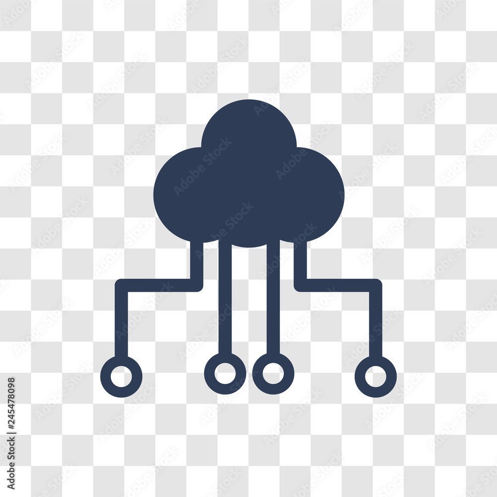 Poster cloud computing icon vector
