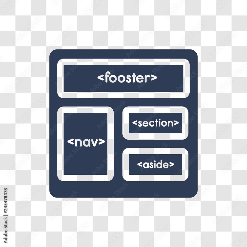 Aufkleber semantic elements icon vector