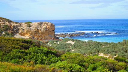 Fototapeta na wymiar view of the coast of kangaroo island, south australia