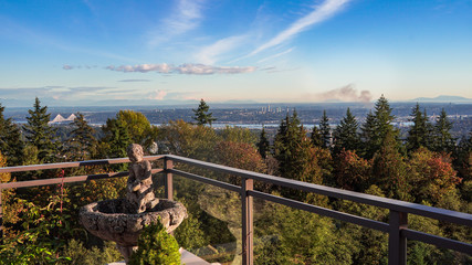 Looking Across Fraser River To Surrey, BC and Gulf Islands Beyond