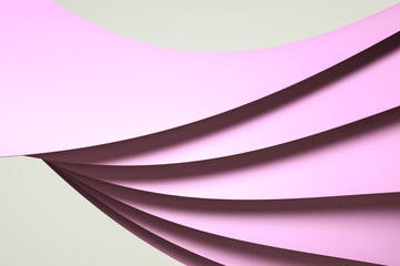 3d rendering, surface and pink background