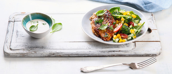 Chicken and vegetable salad