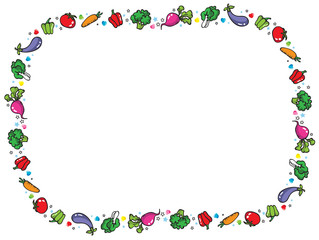 Vegetable frame design background