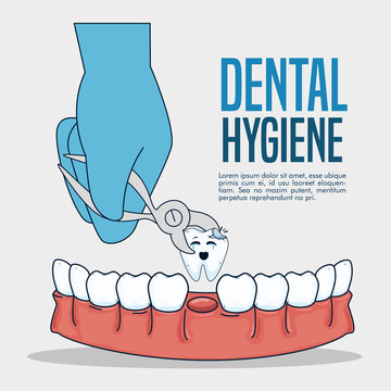 Dentistry Medicine And Tooth With Dental Extractor