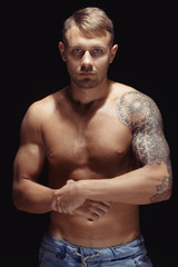 Fototapeta premium MMA Fighter Preparing Bandages For Training.