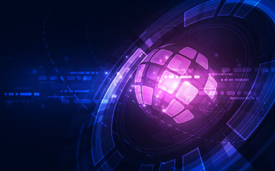 vector digital global technology concept, abstract background