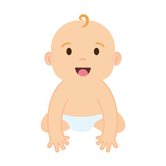 cute and little boy baby character