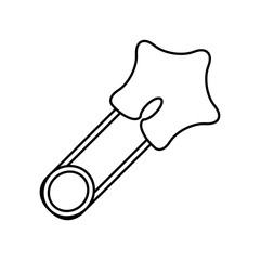 baby clothes pin isolated icon