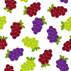 Seamless pattern with grapes	