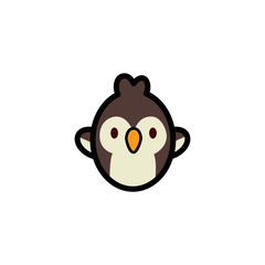 Bird cartoon illustration isolated on white background for children