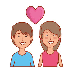 Fototapeta premium couple lovers with heart love