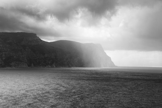 Fototapeta Dramatic black and white landscape