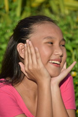 Happy Young Diverse Teenager Girl