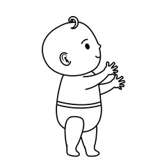 cute and little boy baby character