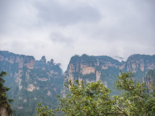 Fototapeta na wymiar Beautiful mountain of Yuanjiajie or Avartar mountain at Zhangjiajie National Forest Park in Wulingyuan District Zhangjiajie City China