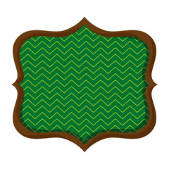 antique wooden label icon