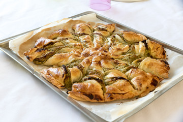 Savory pie with vegetables