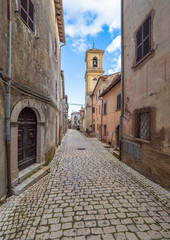 Orvinio (Italy) - A small and charming medieval village of only 387 inhabitants, inserted in the club of the most beautiful villages in Italy; province of Rieti. Here the historical center in stone.