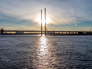 Fototapeta na wymiar Bridge on sunset