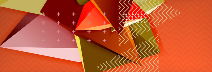 3d triangular vector minimal abstract background design