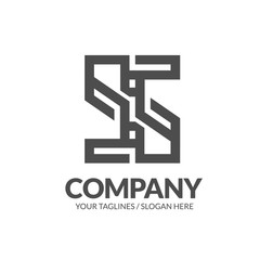 initial letter S geometric strong monogram logo vector illustration isolated on white background