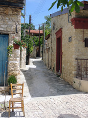 Narrow little street on the island of Cyprus