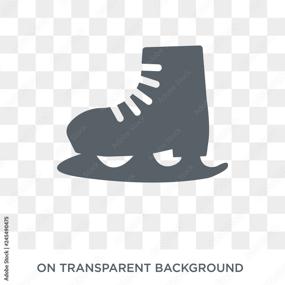 Poster ice skate icon. ice skate design concept from collection. simple element vector illustration on tran