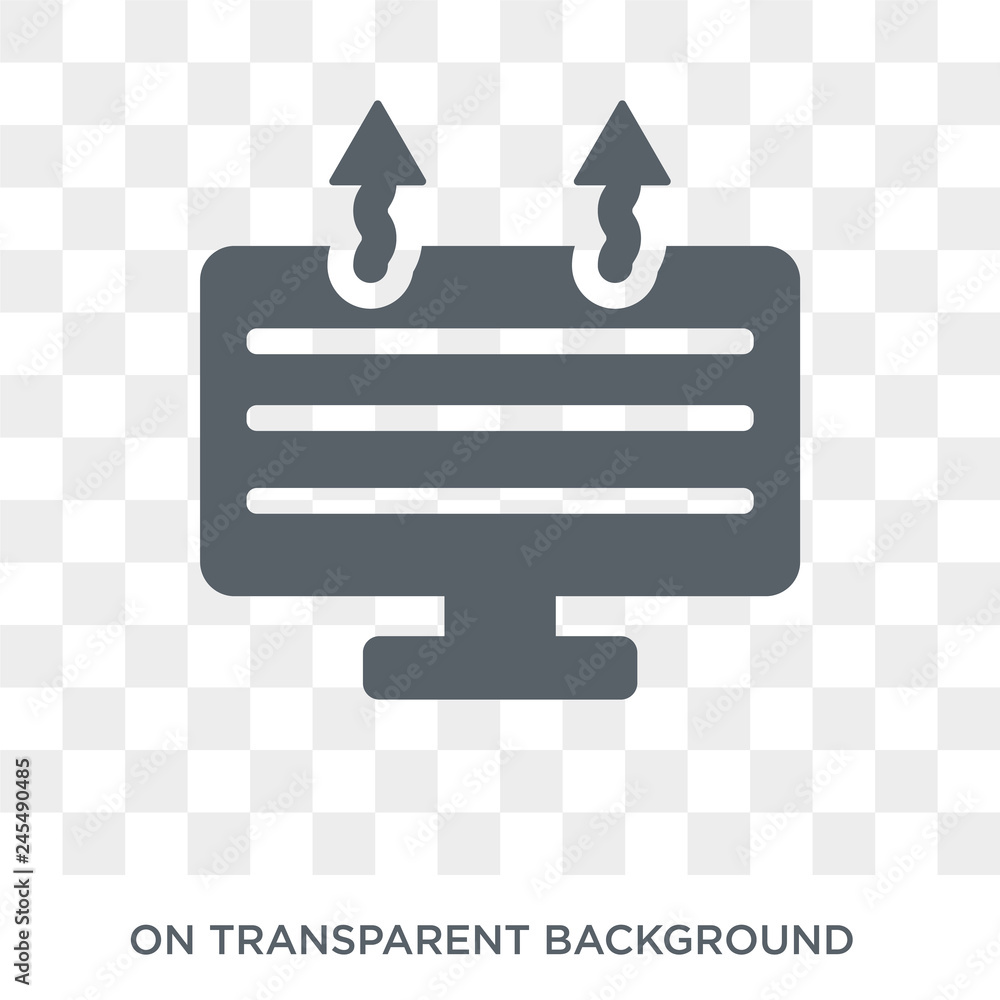 Poster heater icon. heater design concept from collection. simple element vector illustration on transparen