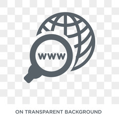 Domains icon. Trendy flat vector Domains icon on transparent background from web hosting collection. High quality filled Domains symbol use for web and mobile
