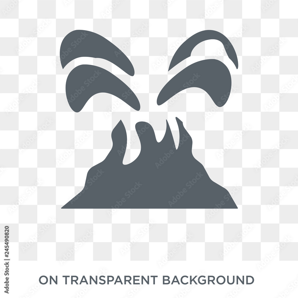 Poster volcano icon. volcano design concept from collection. simple element vector illustration on transpar