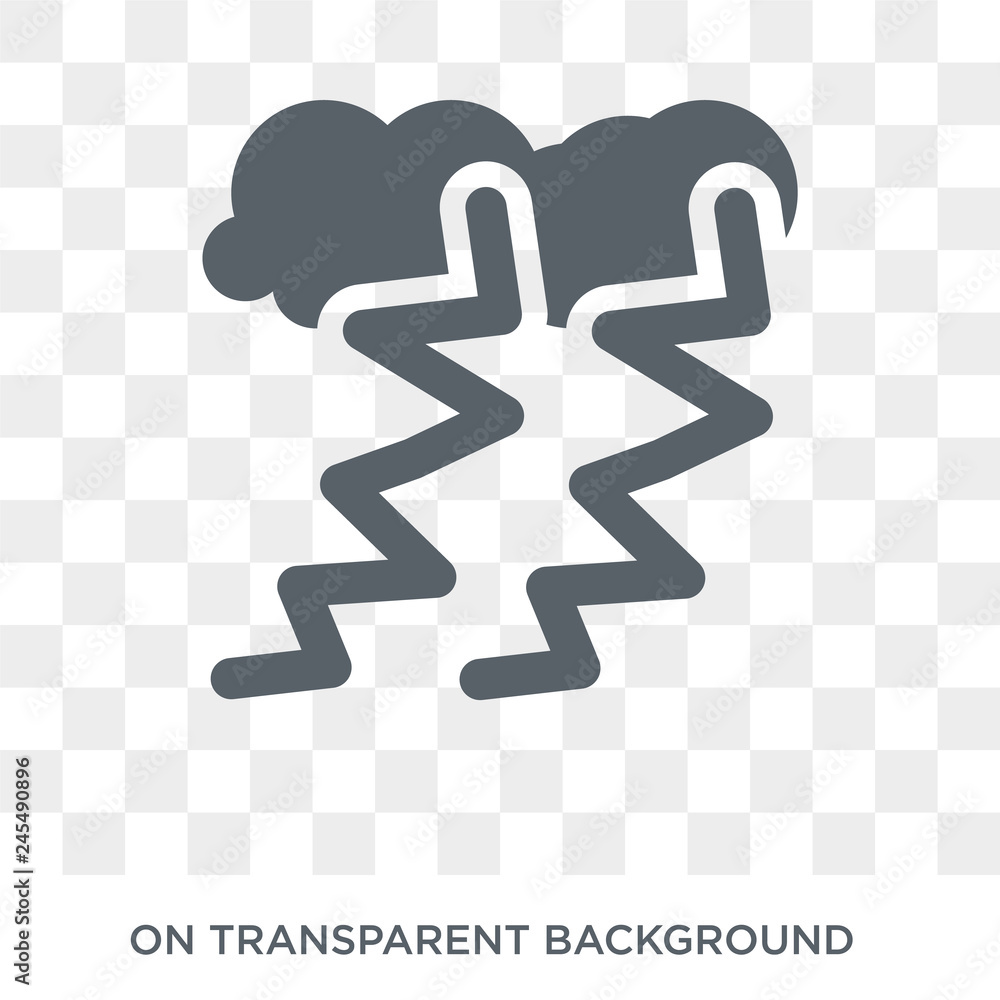Poster thunderbolt icon. thunderbolt design concept from weather collection. simple element vector illustra