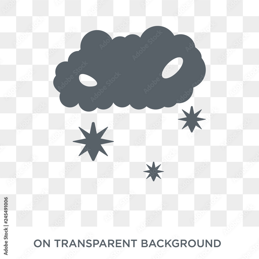 Poster snow cloud icon. snow cloud design concept from weather collection. simple element vector illustrati