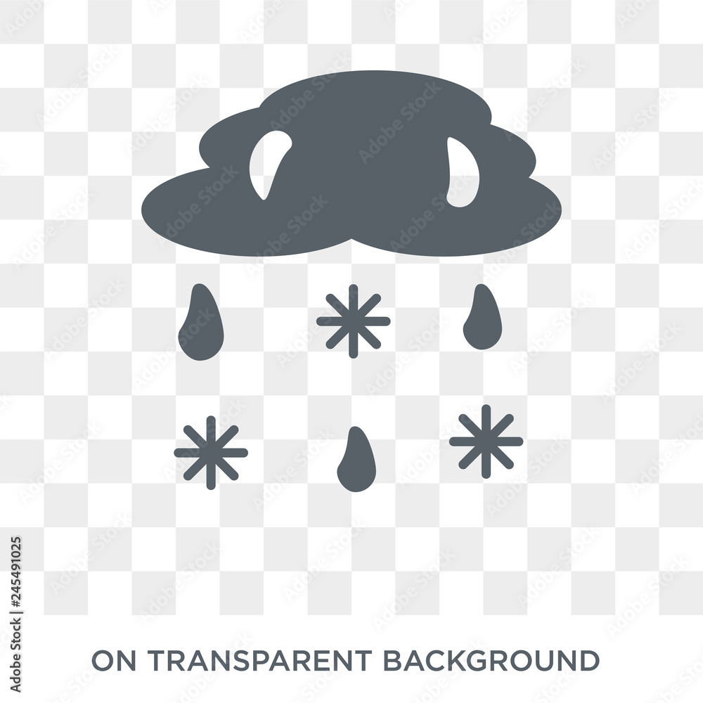 Poster sleet icon. sleet design concept from weather collection. simple element vector illustration on tran