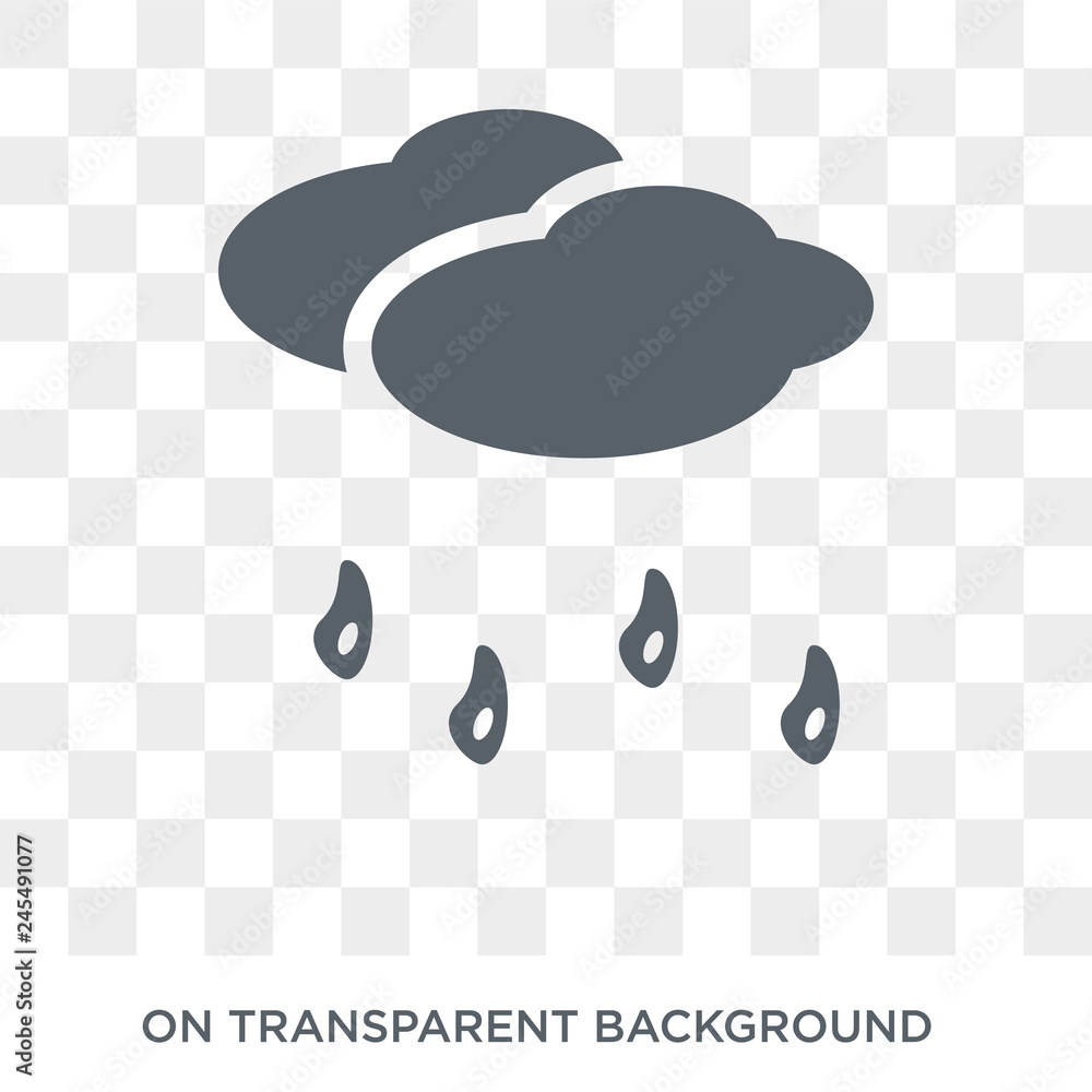 Poster rain icon. rain design concept from collection. simple element vector illustration on transparent ba