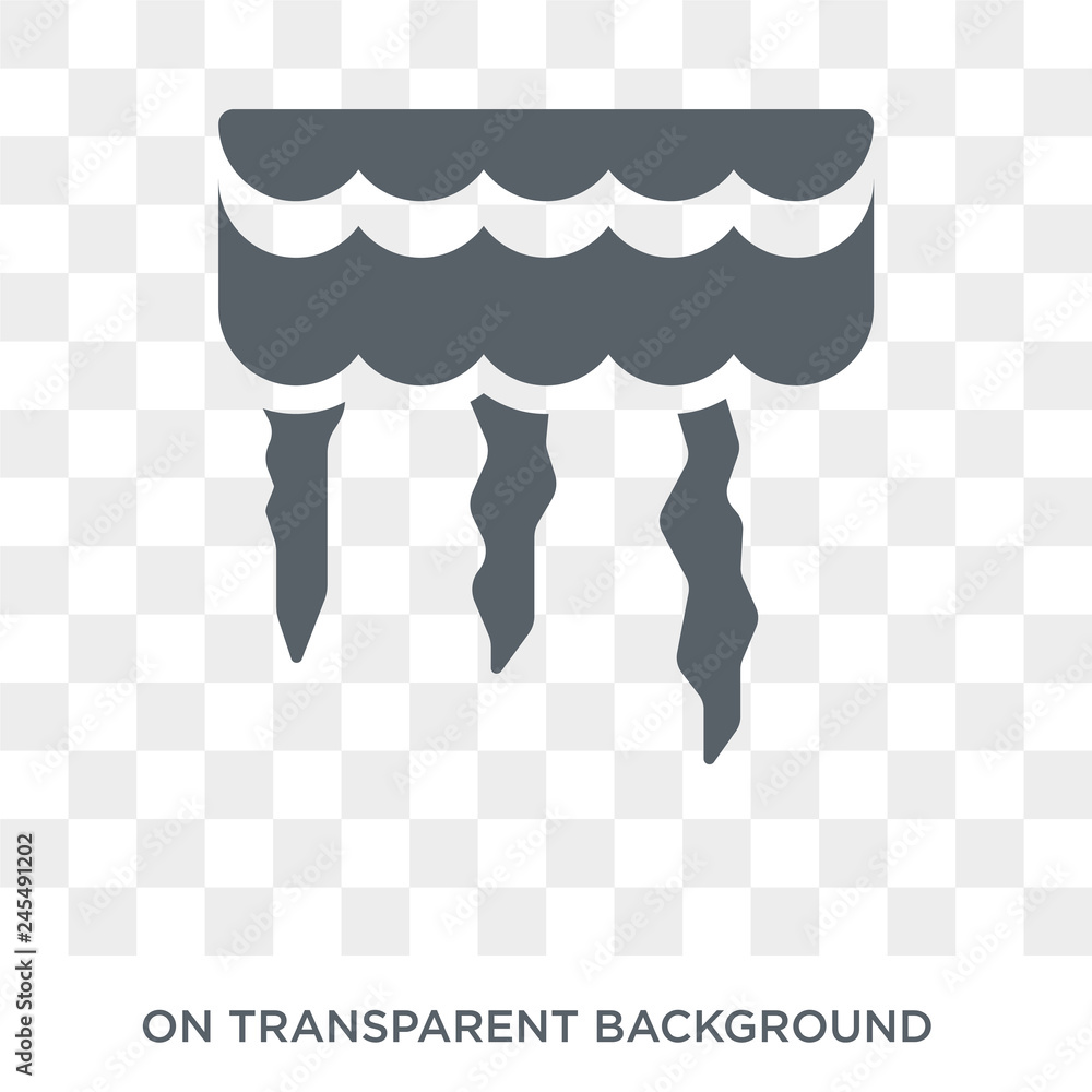 Poster icicle icon. icicle design concept from collection. simple element vector illustration on transparen