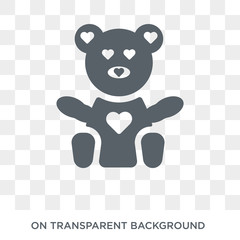 Teddy bear icon. Teddy bear design concept from Birthday and Party collection. Simple element vector illustration on transparent background.