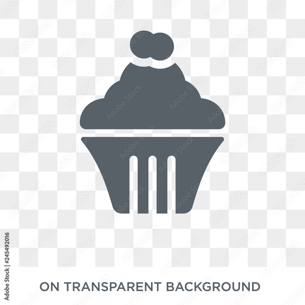 Poster muffin icon. muffin design concept from birthday and party collection. simple element vector illustr