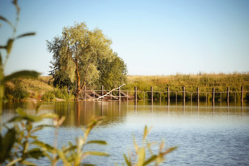 Fototapeta na wymiar Landscape, river bank