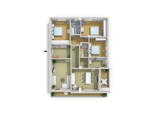 Color floor plan