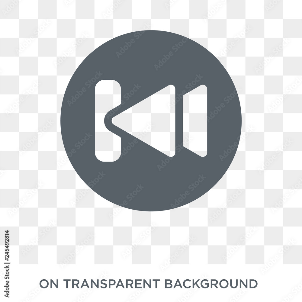 Poster rewind icon. rewind design concept from collection. simple element vector illustration on transparen